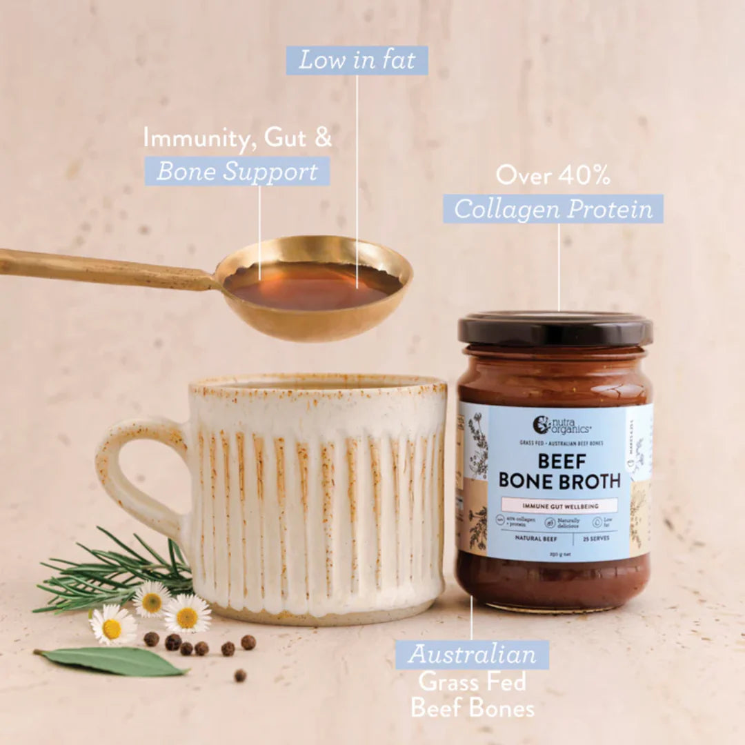 Nutra Organics Beef Bone Broth Concentrate Natural Beef 250g