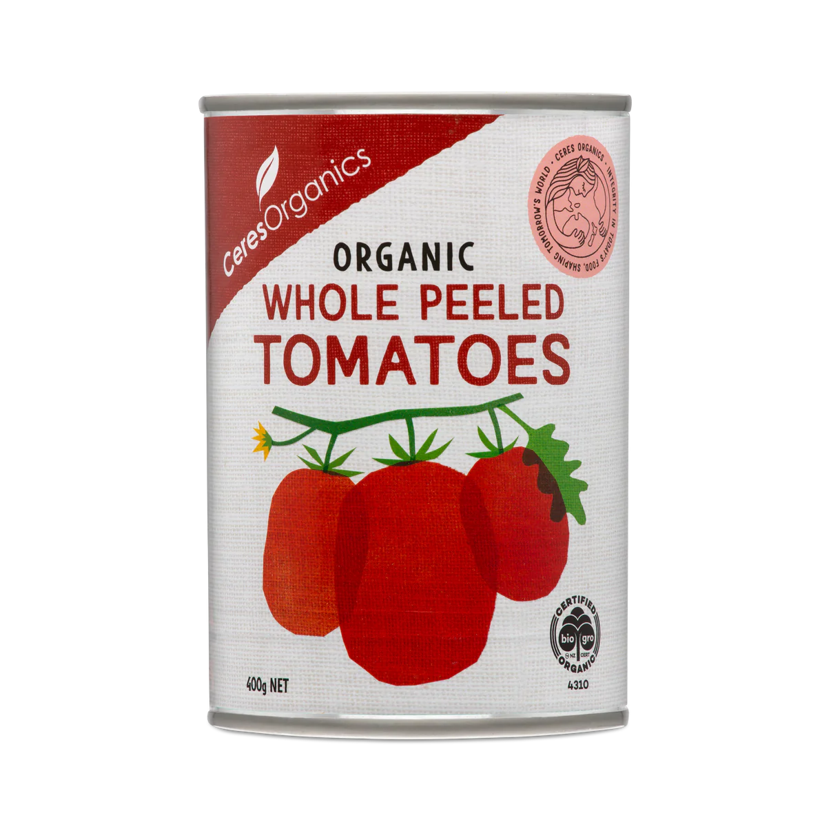 Ceres Organics Whole Peeled Tomatoes 400g