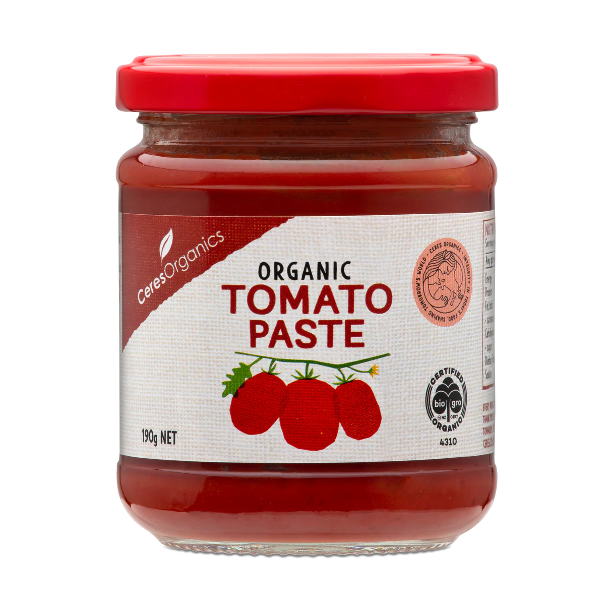 Ceres Organics Tomato Paste 190g