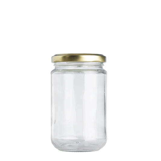 Gold Lid Glass Jar 300mL