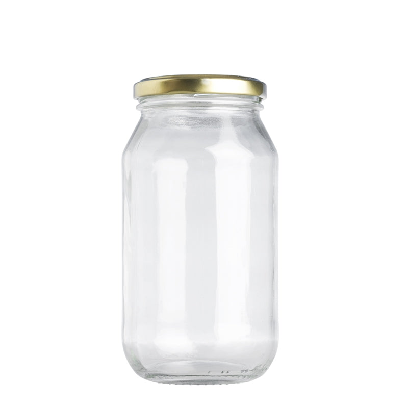 Gold Lid Glass Jar 500mL