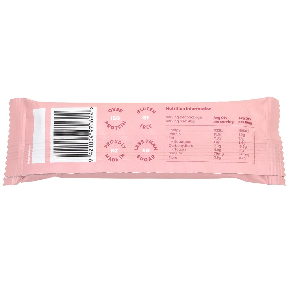 Nothing Naughty Protein Bar Raspberry White Chocolate