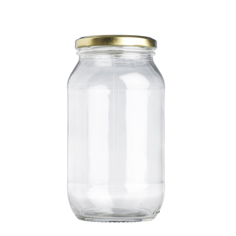 Gold Lid Glass Jar 700mL