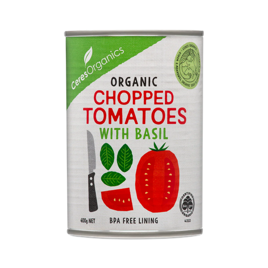 Ceres Organics Chopped Tomatoes with Basil 400g