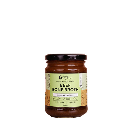 Nutra Organics Beef Bone Broth Concentrate Native Herbs 250g