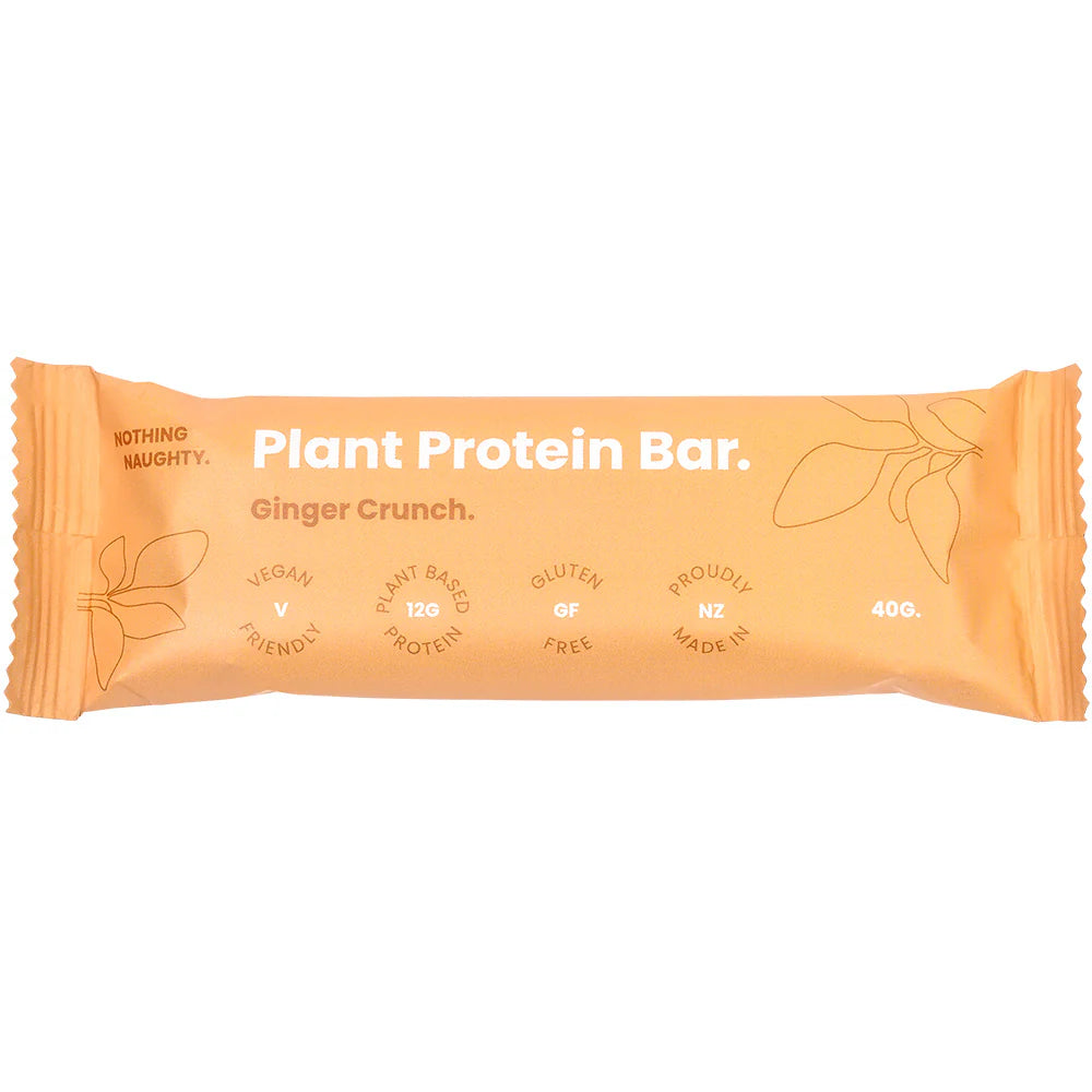 Nothing Naughty Plant Protein Bar Ginger Crunch