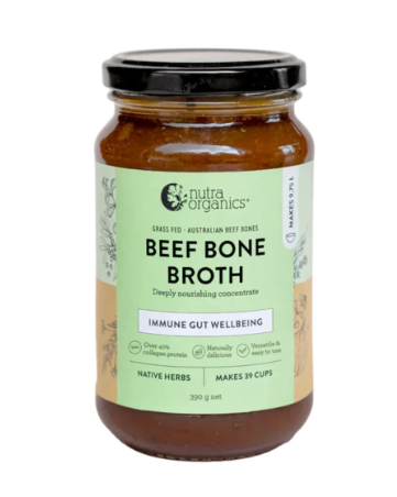 Nutra Organics Beef Bone Broth Concentrate Native Herbs 390g