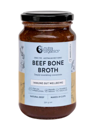 Nutra Organics Beef Bone Broth Concentrate Natural Beef 390g